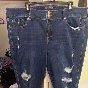 Torrid ripped distressed jeggings
